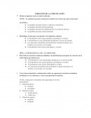 EJERCICIOS DE LA COMUNICACIÓN.