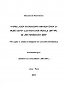 CORRELACIÓN MACROSCÓPICA-MICROSCÓPICA EN MUERTES POR ELECTROCUCIÓN.
