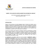 DISEÑO Y APLICACIÓN CONTROLADORES A SISTEMAS NO LINEALES