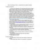 REGLAS GENERALES PARA EL LABORATORIO DE QUÍMICA GENERAL