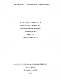 INFORME ACUEDUCTO EMPOPASTO PLANTA CENTENARIO. Página 1