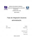 Fase de integración docencia administración.