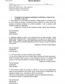 Fuia de Ejercicios Género Narrativo