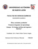 Ensayo: “El Código de Ética del Ingeniero Químico”.