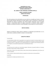 LABORATORIO QUIMICA GENERAL INFORME LABORATORIO # 4. Página 1