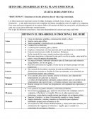 HITOS DEL DESARROLLO EN EL PLANO EMOCIONAL