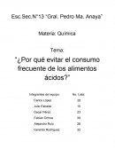Por que evitar el uso frecuente de los alimentos ácidos.