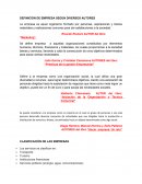 DEFINICIÓN DE EMPRESA SEGÚN DIVERSOS AUTORES.