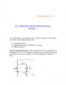EL AMPLIFICADOR OPERACIONAL.. Página 1
