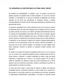 El desarrollo sustentable un tema para todos