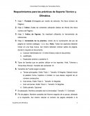 Requerimientos para las prácticas de Soporte Técnico y Ofimática.