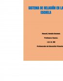 Sistema de relaciones en la escuela.