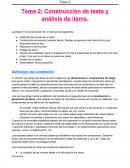 Tema 2: Construcción de tests y análisis de ítems.