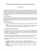 COMITÉ PARITARIO DE SEGURIDAD Y SALUD EN EL TRABAJO.