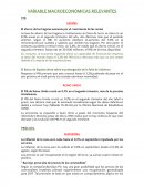 VARIABLE MACROECONÓMICAS RELEVANTES