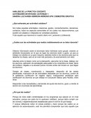 ANÁLISIS DE LA PRÁCTICA DOCENTE. ACTIVIDADES DE ESTUDIO: ACTIVIDAD 1.