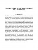 Papel de la enfermeria en salud publica.