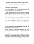 APLICACIÓN DEL PRINCIPIO - DERECHO DEL DEBIDO PROCESO EN LOS PROCEDIMIENTOS ADMINISTRATIVOS