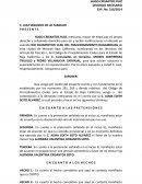 Contestacion de demand de divorcio.