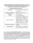 CONTRATO DE SERVICIO DE APOYO EN ASISTENCIA PROFESIONAL Y TECNICA EN LA ASESORÍA Y ACOMPAÑAMIENTO PARA RECIBIR LAS REDES HIDRÁULICAS, GAS Y RED CONTRA INCENDIO