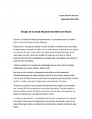 Ensayo de la actual situación económica en Rusia.