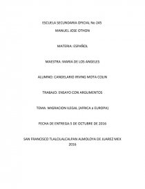 MIGRACION ILEGAL (AFRICA a EUROPA). Página 1