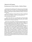 Adquisicion del lenguaje postulaciones de Noam Chomsky y Burrhus Skinner