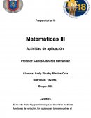 Preparatoria 18 Matemáticas III Actividad de aplicación