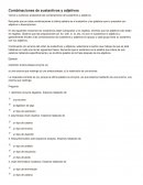 Combinaciones de sustantivos y adjetivos.