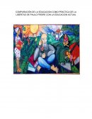 COMPARACIÓN DE LA EDUCACION COMO PRACTICA DE LA LIBERTAD DE PAULO FREIRE CON LA EDUCACION ACTUAL.