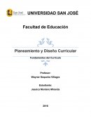 Planeamiento y diseño del curriculum