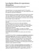 Las alegrías idiotas de expresiones idiomáticas