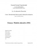 Ensayo. Modelo educativo 2016
