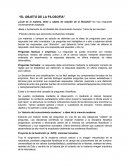 Tema- “EL OBJETO DE LA FILOSOFÍA”