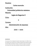 Ingles de Negocios II BACKGROUND