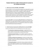 TRABAJO INDIVIDUAL SOBRE CERTIFICACIÓN DE CALIDAD EN LAS CADENAS HOTELERAS.