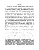 RESUMEN “LA LEGISLACIÓN AGRARIA DEL PRIMER GOBIERNO LIBERAL” (1871-1885)