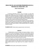 RESULTADO DE LAS ELECCIONES PRESIDENCIALES EN LA PROVINCIA DE CONCEPCIÓN - 2016