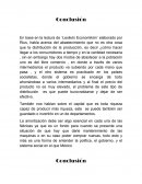 Conclusión En base en la lectura de ¨Lexikón Economikón¨ elaborado por Rius, habla acerca del abastecimiento que no es otra cosa que la distribución de la producción