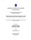 Aplicaciones de las Funciones de los Vocales en la Tercera Sala Laboral del Distrito Judicial de Santiago, año 2014.