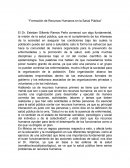 Formación de recursos humanos en la salud pública