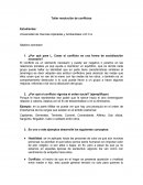 Taller resolución de conflictos.