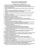 Guía primer departamental INTRODUCCION A LA EMBRIOLOGÍA