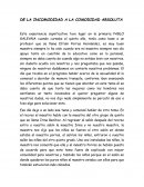 DE LA INCOMODIDAD A LA COMODIDAD ABSOLUTA