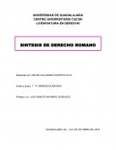 SINTESIS DE DERECHO ROMANO.