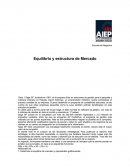 Equilibrio y estructura de Mercado.