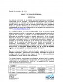 LA JEFE OFICINA DE PERSONAL.