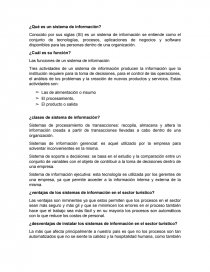 Resumen ¿Qué es un sistema de información?. Página 1