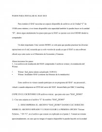 PASOS PARA INSTALAR EL SIAF 2014. Página 1