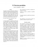 Estudio de las condiciones de equilibrio de un cuerpo rígido sometido a un conjunto de fuerzas paralelas